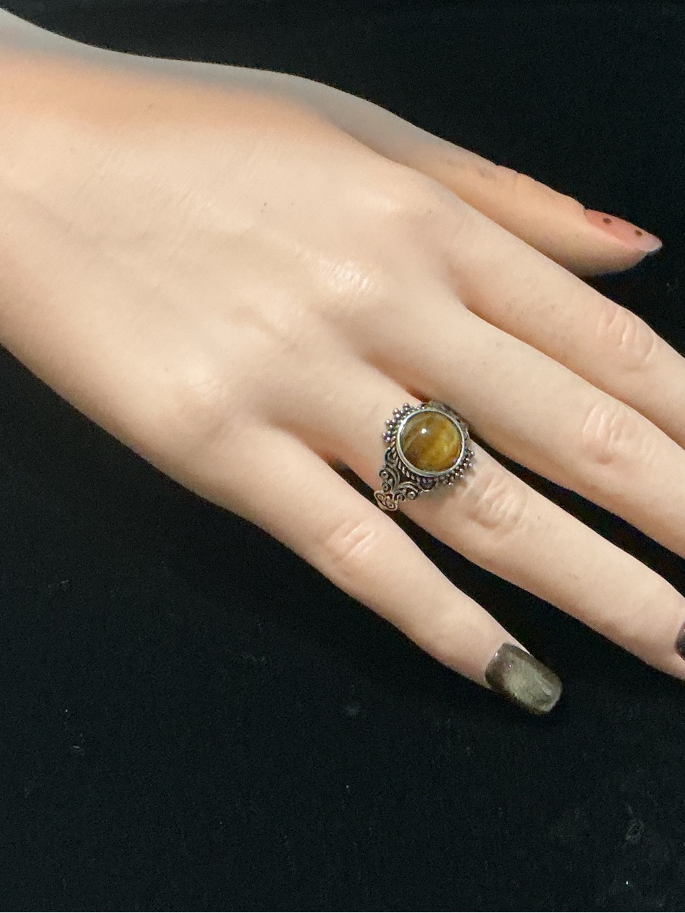 Adjust. Tiger Eye ring